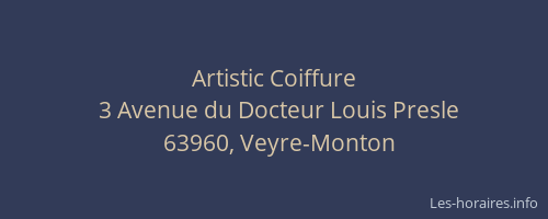 Artistic Coiffure