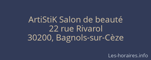 ArtiStiK Salon de beauté