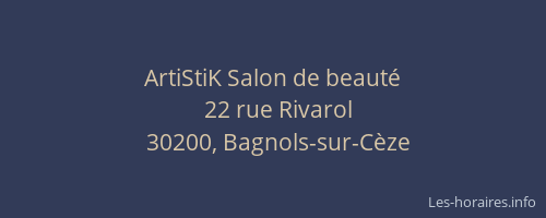 ArtiStiK Salon de beaut&eacute;