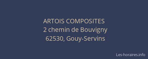 ARTOIS COMPOSITES
