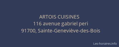ARTOIS CUISINES