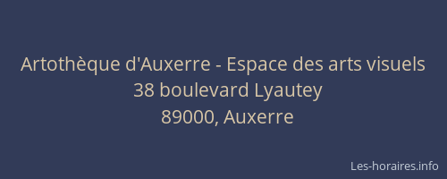 Artothèque d'Auxerre - Espace des arts visuels