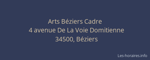 Arts Béziers Cadre