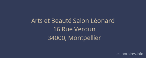 Arts et Beauté Salon Léonard
