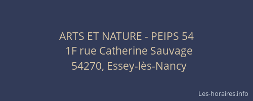 ARTS ET NATURE - PEIPS 54