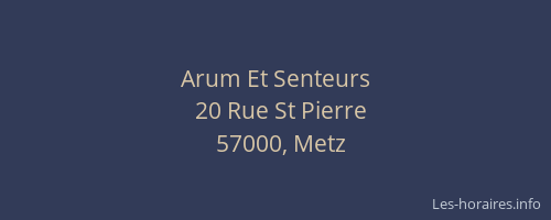 Arum Et Senteurs