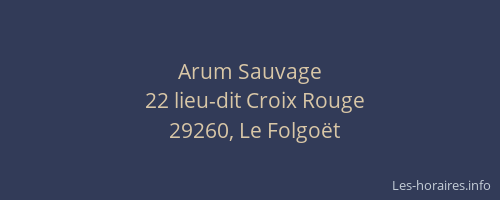 Arum Sauvage