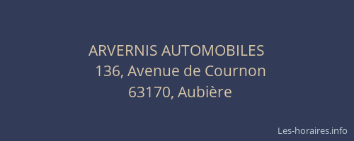 ARVERNIS AUTOMOBILES