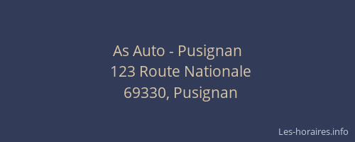 As Auto - Pusignan