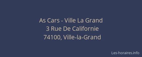 As Cars - Ville La Grand