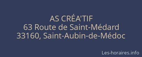 AS CRÉA'TIF