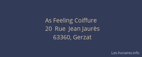 As Feeling Coiffure