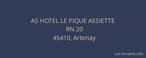 AS HOTEL LE PIQUE ASSIETTE