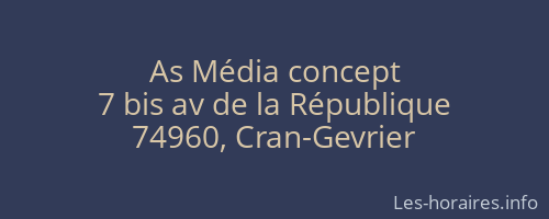 As Média concept