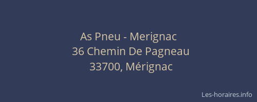As Pneu - Merignac