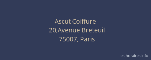 Ascut Coiffure