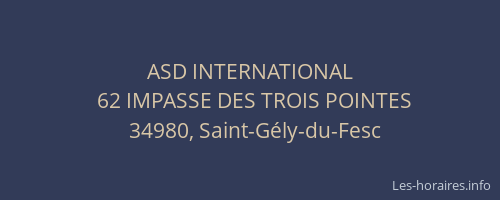 ASD INTERNATIONAL