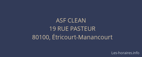 ASF CLEAN