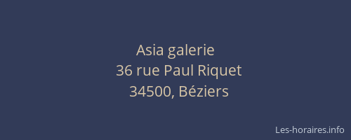 Asia galerie