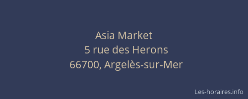 Asia Market