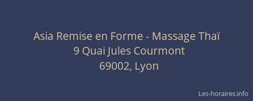 Asia Remise en Forme - Massage Thaï