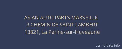 ASIAN AUTO PARTS MARSEILLE