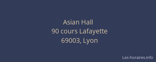 Asian Hall