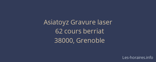 Asiatoyz Gravure laser