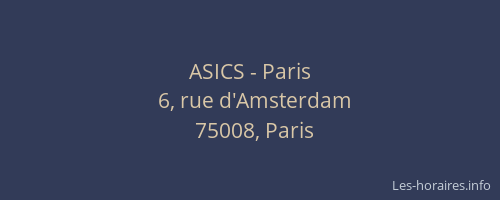 ASICS - Paris