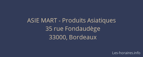 ASIE MART - Produits Asiatiques