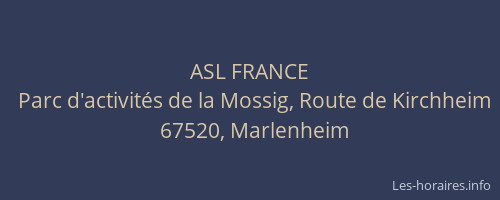 ASL FRANCE