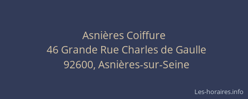 Asnières Coiffure