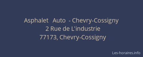 Asphalet   Auto  - Chevry-Cossigny