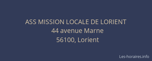 ASS MISSION LOCALE DE LORIENT