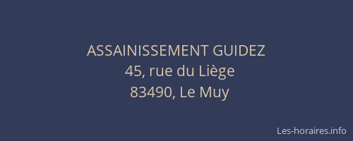 ASSAINISSEMENT GUIDEZ