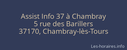 Assist Info 37 à Chambray