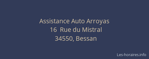Assistance Auto Arroyas