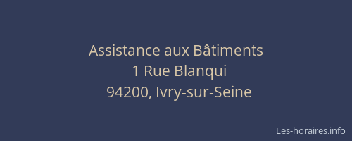 Assistance aux B&acirc;timents
