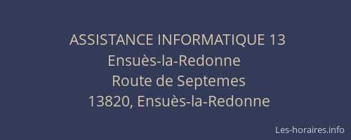 ASSISTANCE INFORMATIQUE 13 Ensuès-la-Redonne