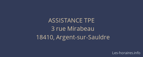 ASSISTANCE TPE