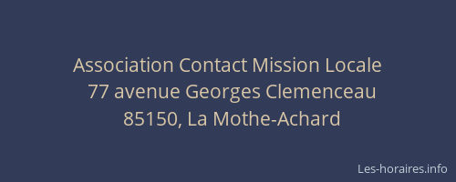 Association Contact Mission Locale