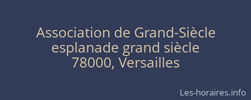 Association de Grand-Siècle