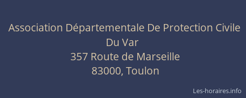 Association Départementale De Protection Civile Du Var
