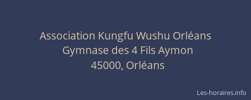 Association Kungfu Wushu Orléans