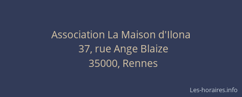Association La Maison d'Ilona