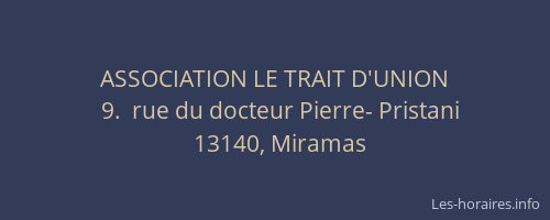 ASSOCIATION LE TRAIT D'UNION