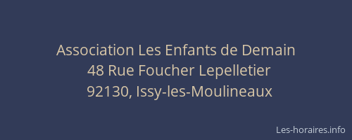 Association Les Enfants de Demain