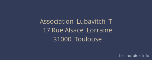 Association  Lubavitch  T