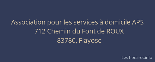 Association pour les services à domicile APS