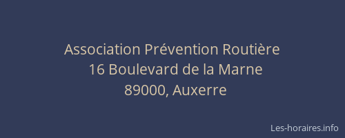 Association Prévention Routière
